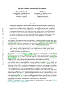 Intrinsic Quality Assessment of Arguments