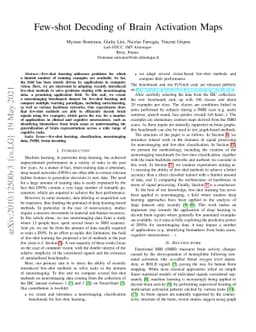 Few-shot Decoding of Brain Activation Maps