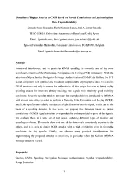 Detection of Replay Attacks to GNSS based on Partial Correlations and
  Authentication Data Unpredictability