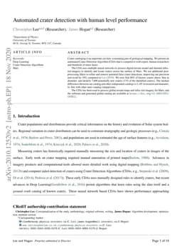 Automated crater detection with human level performance