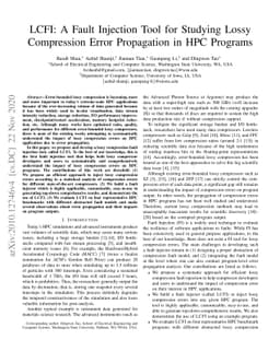 LCFI: A Fault Injection Tool for Studying Lossy Compression Error
  Propagation in HPC Programs
