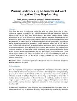 Persian Handwritten Digit, Character and Word Recognition Using Deep
  Learning