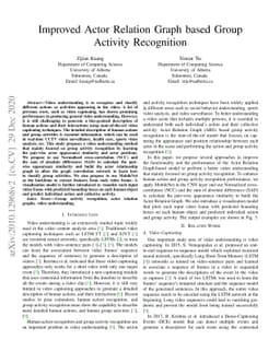Improved Actor Relation Graph based Group Activity Recognition