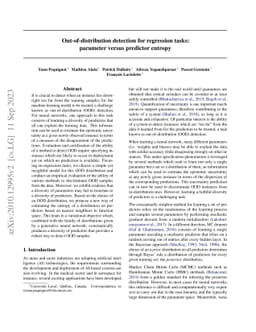 Out-of-distribution detection for regression tasks: parameter versus
  predictor entropy