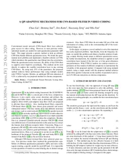 A QP-adaptive Mechanism for CNN-based Filter in Video Coding