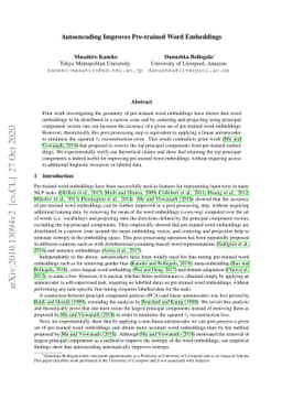 Autoencoding Improves Pre-trained Word Embeddings