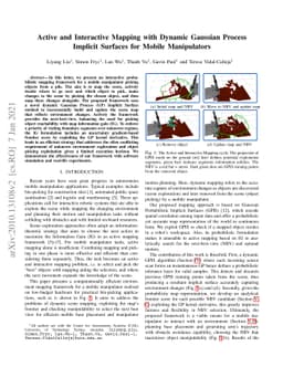 Active and Interactive Mapping with Dynamic Gaussian Process Implicit
  Surfaces for Mobile Manipulators