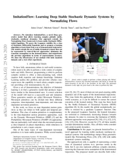ImitationFlow: Learning Deep Stable Stochastic Dynamic Systems by
  Normalizing Flows