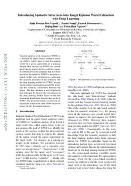 Introducing Syntactic Structures into Target Opinion Word Extraction
  with Deep Learning