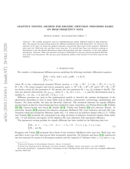 Adaptive testing method for ergodic diffusion processes based on high
  frequency data