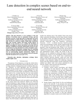Lane detection in complex scenes based on end-to-end neural network