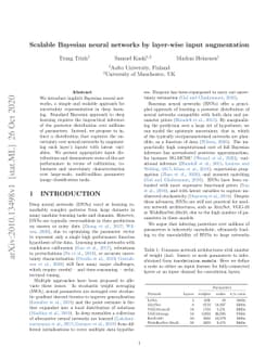 Scalable Bayesian neural networks by layer-wise input augmentation