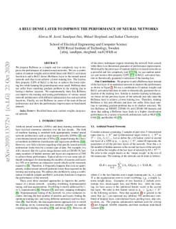 A ReLU Dense Layer to Improve the Performance of Neural Networks