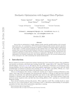 Stochastic Optimization with Laggard Data Pipelines
