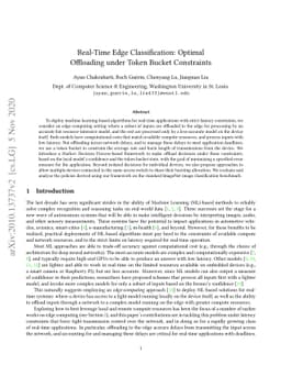 Real-Time Edge Classification: Optimal Offloading under Token Bucket
  Constraints