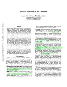 Versatile Verification of Tree Ensembles