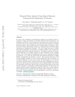 Financial Data Analysis Using Expert Bayesian Framework For Bankruptcy
  Prediction