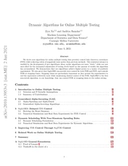 Dynamic Algorithms for Online Multiple Testing