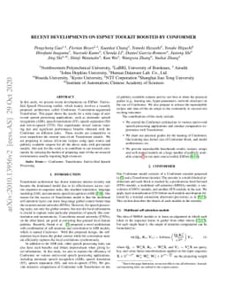 Recent Developments on ESPnet Toolkit Boosted by Conformer