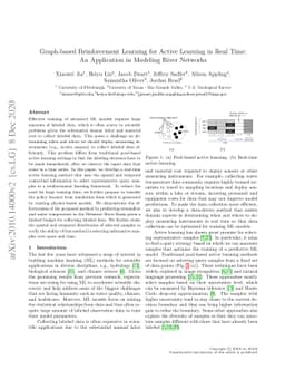 Graph-based Reinforcement Learning for Active Learning in Real Time: An
  Application in Modeling River Networks