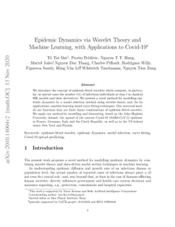 Epidemic Dynamics via Wavelet Theory and Machine Learning, with
  Applications to Covid-19
