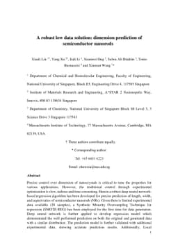 A robust low data solution: dimension prediction of semiconductor
  nanorods