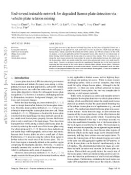 End-to-end trainable network for degraded license plate detection via
  vehicle-plate relation mining