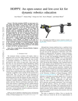 HOPPY: An open-source and low-cost kit for dynamic robotics education