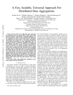 A Fast, Scalable, Universal Approach For Distributed Data Aggregations