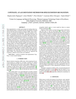 CopyPaste: An Augmentation Method for Speech Emotion Recognition