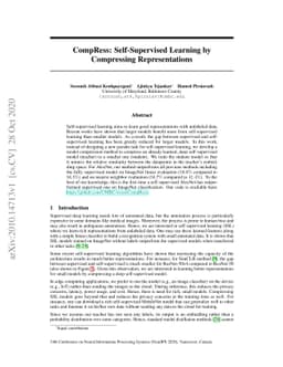 CompRess: Self-Supervised Learning by Compressing Representations