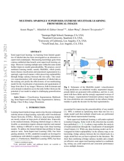 MultiMix: Sparingly Supervised, Extreme Multitask Learning From Medical
  Images