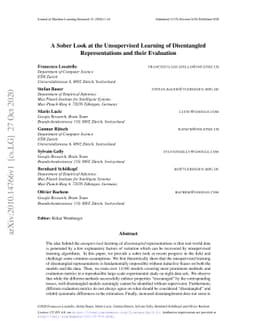A Sober Look at the Unsupervised Learning of Disentangled
  Representations and their Evaluation