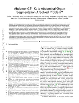 AbdomenCT-1K: Is Abdominal Organ Segmentation A Solved Problem?