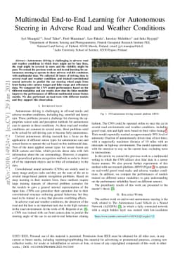 Multimodal End-to-End Learning for Autonomous Steering in Adverse Road
  and Weather Conditions