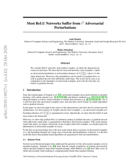 Most ReLU Networks Suffer from $\ell^2$ Adversarial Perturbations