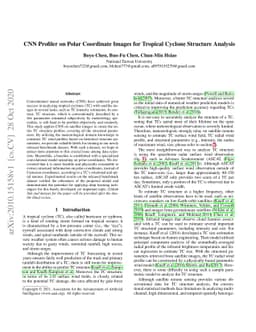 CNN Profiler on Polar Coordinate Images for Tropical Cyclone Structure
  Analysis