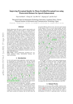 Improving Perceptual Quality by Phone-Fortified Perceptual Loss using
  Wasserstein Distance for Speech Enhancement