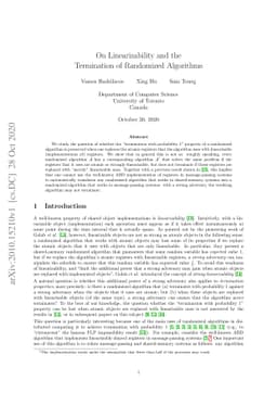 On Linearizability and the Termination of Randomized Algorithms