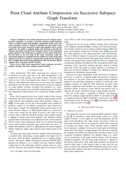 Point Cloud Attribute Compression via Successive Subspace Graph
  Transform