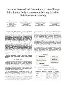 Learning Personalized Discretionary Lane-Change Initiation for Fully
  Autonomous Driving Based on Reinforcement Learning