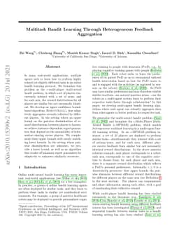 Multitask Bandit Learning Through Heterogeneous Feedback Aggregation