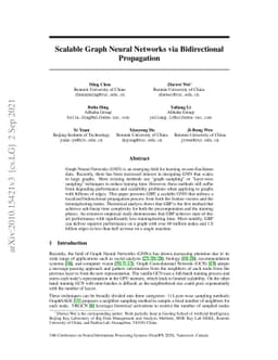 Scalable Graph Neural Networks via Bidirectional Propagation