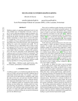 Multilayer Clustered Graph Learning