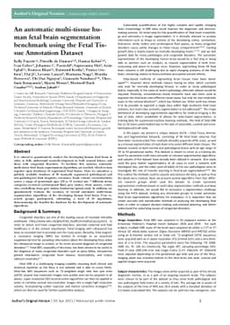 An automatic multi-tissue human fetal brain segmentation benchmark using
  the Fetal Tissue Annotation Dataset