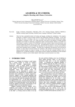 ADABOOK & MULTIBOOK: Adaptive Boosting with Chance Correction