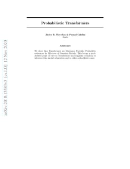 Probabilistic Transformers