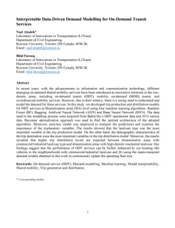 Interpretable Data-Driven Demand Modelling for On-Demand Transit
  Services