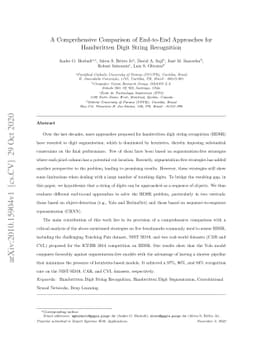A Comprehensive Comparison of End-to-End Approaches for Handwritten
  Digit String Recognition