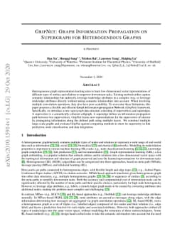 GripNet: Graph Information Propagation on Supergraph for Heterogeneous
  Graphs
